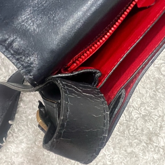 CELINE Logo Hardware Leather Mini Crossbody Bag - Picture 15 of 16